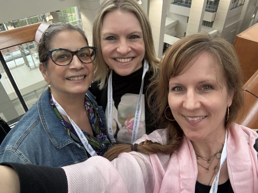Heather Logghe with Kathryn Hughes and Marissa Boeck at the 2026 ACS Clinical Congress